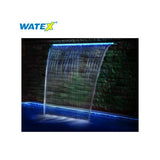 Cascada de Labio Recto Blanco con LED 24"