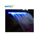 Cascada de Labio Recto Blanco con LED 12"