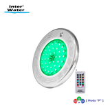 Reflector Inter NOVA LED Acero Inox 15 cms, colores RGB, 10W, 12V