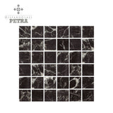 Petra Mármol Nero 2.5×2.5 cms, Línea Petra